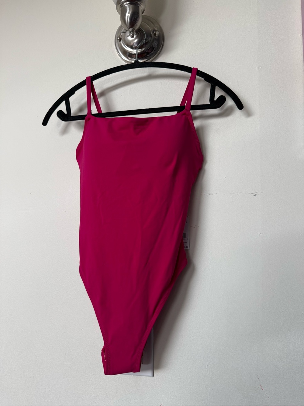Robin Piccone Hot Pink One-Piece Swimsuit with Scoop Neck